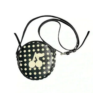 Bonpoint Cherry Dot Leather Circle Shoulder Bag Rare